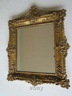 Miroir ancien en bronze XIX ème 31 cm x 26 cm