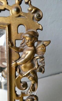 Miroir en bronze doré à décor de putti, angelots, Napoléon III, Mirror Angels