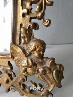 Miroir en bronze doré à décor de putti, angelots, Napoléon III, Mirror Angels