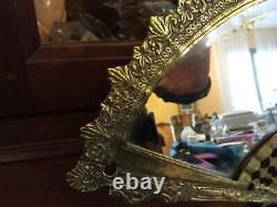 Miroir éventail bronze doré XIXème Napoléon III
