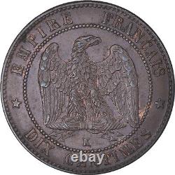 Monnaie, France, Napoleon III, 10 Centimes, 1861, Bordeaux, SUP, Bronze