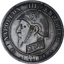 Monnaie, France, Napoléon III, 10 Centimes, 1870, Paris, Satirique, TTB+