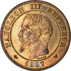 Monnaie, France, Napoleon III, 2 Centimes, 1857, Lille, SPL, Bronze