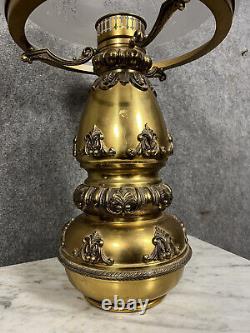 Monumentale lampe a pétrole époque Napoléon III vers 1880