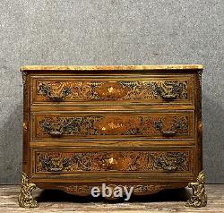 Muséale et rare commode Boulle style Napoléon III époque circa 1900-1920