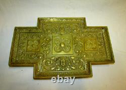 NECESSAIRE A FUMEUR SERVICE BRONZE DORE Napoléon III antique ornate desk smoke