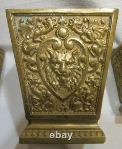 NECESSAIRE A FUMEUR SERVICE BRONZE DORE Napoléon III antique ornate desk smoke