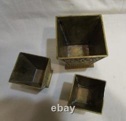 NECESSAIRE A FUMEUR SERVICE BRONZE DORE Napoléon III antique ornate desk smoke