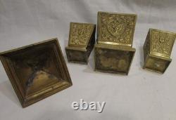 NECESSAIRE A FUMEUR SERVICE BRONZE DORE Napoléon III antique ornate desk smoke