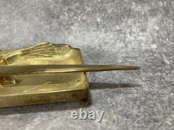 NÉCESSAIRE DE BUREAU. Plateau. Coupe Papier Impérial Fin XIXe Napoléon III Aigle