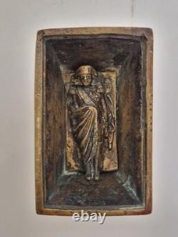 Napoléon 1er Boîte sarcophage en bronze massif patine conservée ca 1850