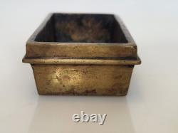 Napoléon 1er Boîte sarcophage en bronze massif patine conservée ca 1850