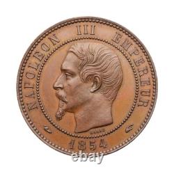 Napoléon III 10 centimes 1854 Module Visite Monnaie de Paris SUP+