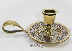 Napoléon III Bronze Barbedienne Émailleur Bougeoir