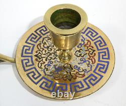 Napoléon III Bronze Barbedienne Émailleur Bougeoir