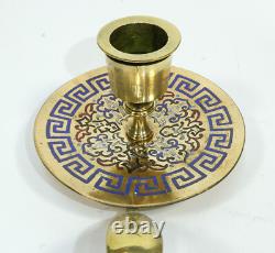 Napoléon III Bronze Barbedienne Émailleur Bougeoir