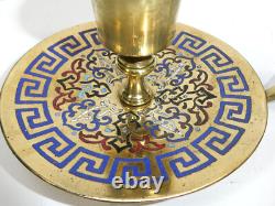 Napoléon III Bronze Barbedienne Émailleur Bougeoir