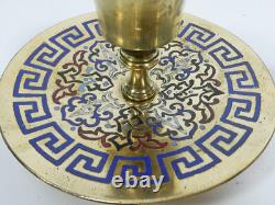 Napoléon III Bronze Barbedienne Émailleur Bougeoir