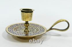 Napoléon III Bronze Barbedienne Émailleur Bougeoir