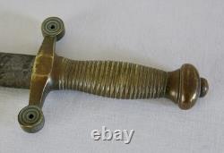 OBJET ANCIEN, poignée bronze, acier, collection