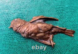 Oiseau endormi, ancien Bronze de Vienne certainement fin 19 debut 20em