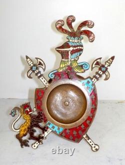 Original Porte Montre émaux cloisonnés sur bronze 19e Napoléon III B7