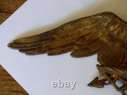Ornement en bronze XIXème empire représentant un aigle napoléonien (marquages)