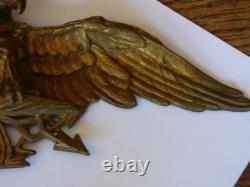 Ornement en bronze XIXème empire représentant un aigle napoléonien (marquages)