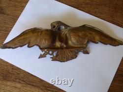 Ornement en bronze XIXème empire représentant un aigle napoléonien (marquages)