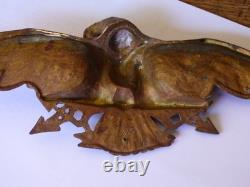 Ornement en bronze XIXème empire représentant un aigle napoléonien (marquages)