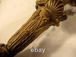PAIRE BOUGEOIR BRONZE EPOQUE NAPOLEON III 19éme DECOR MARIN candlestick flambeau