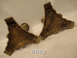 PAIRE BOUGEOIR BRONZE EPOQUE NAPOLEON III 19éme DECOR MARIN candlestick flambeau