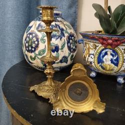 PAIRE DE BOUGEOIRS BRONZE DORÉ. EP NAPOLÉON III, Candlesticks