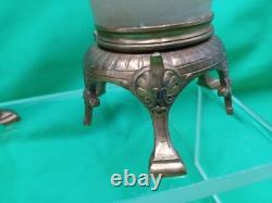 PAIRE DE CASSOLETTES NAPOLEON III BRONZE DORÉ ET ALBATRE XIXème FRANCE