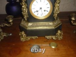 PENDULE EN BRONZE NAPOLEON III XIX em