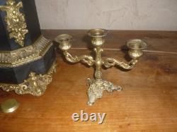 PENDULE EN BRONZE NAPOLEON III XIX em