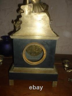 PENDULE EN BRONZE NAPOLEON III XIX em