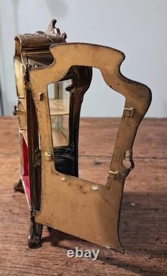 PETITE VITRINE A BIJOUX OU A BAGUES STYLE ROCAILLE EN REGULE ET BRONZE XIXème