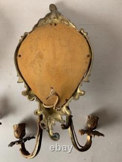 Paire Applique Bronze Miroir Style Napoleon III