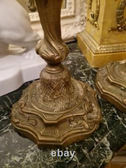 Paire De Bougeoir En Bronze Ancien Louis XV Napoléon III