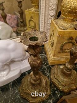 Paire De Bougeoir En Bronze Ancien Louis XV Napoléon III