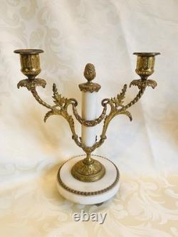 Paire De Bougeoirs Candélabres Style Louis XVI période Napoleon III