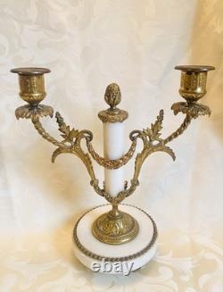 Paire De Bougeoirs Candélabres Style Louis XVI période Napoleon III