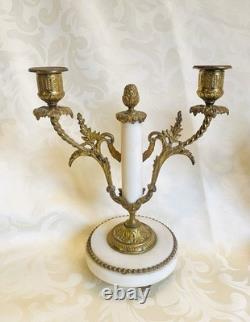 Paire De Bougeoirs Candélabres Style Louis XVI période Napoleon III