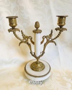 Paire De Bougeoirs Candélabres Style Louis XVI période Napoleon III