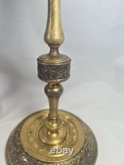 Paire De Bougeoirs Candlestick À Lorientale D'époque Napoléon III
