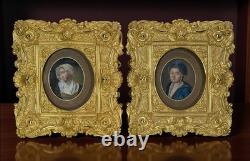 Paire De Cadres Époque Napoléon III En Bronze Doré A L Or De Style Louis XV