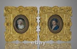 Paire De Cadres Époque Napoléon III En Bronze Doré A L Or De Style Louis XV