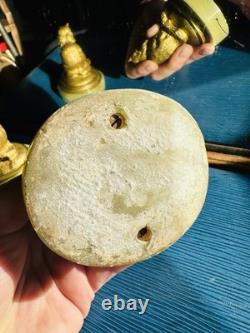 Paire De Chate Bronze Doré, Fin Xixème