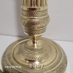 Paire De Grands Bougeoir Bronze Doré Empire 19ème